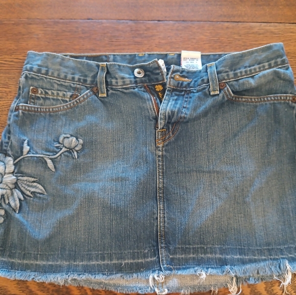 Lucky Brand Dresses & Skirts - Lucky Brand Blue Embroidered Mini Skirt